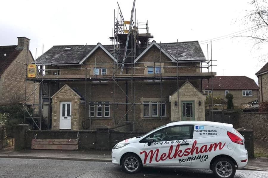 Melksham Scaffolding team working on a project in Wiltshire